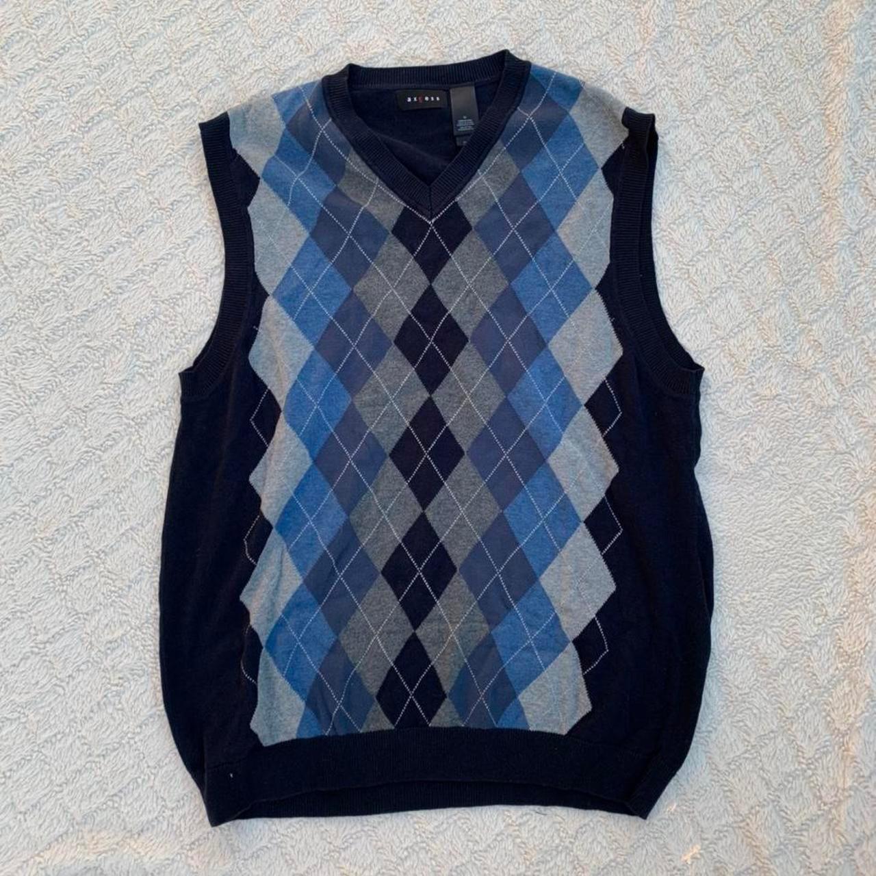 90’s vintage argyle grandpa sweater vest in perfect... - Depop
