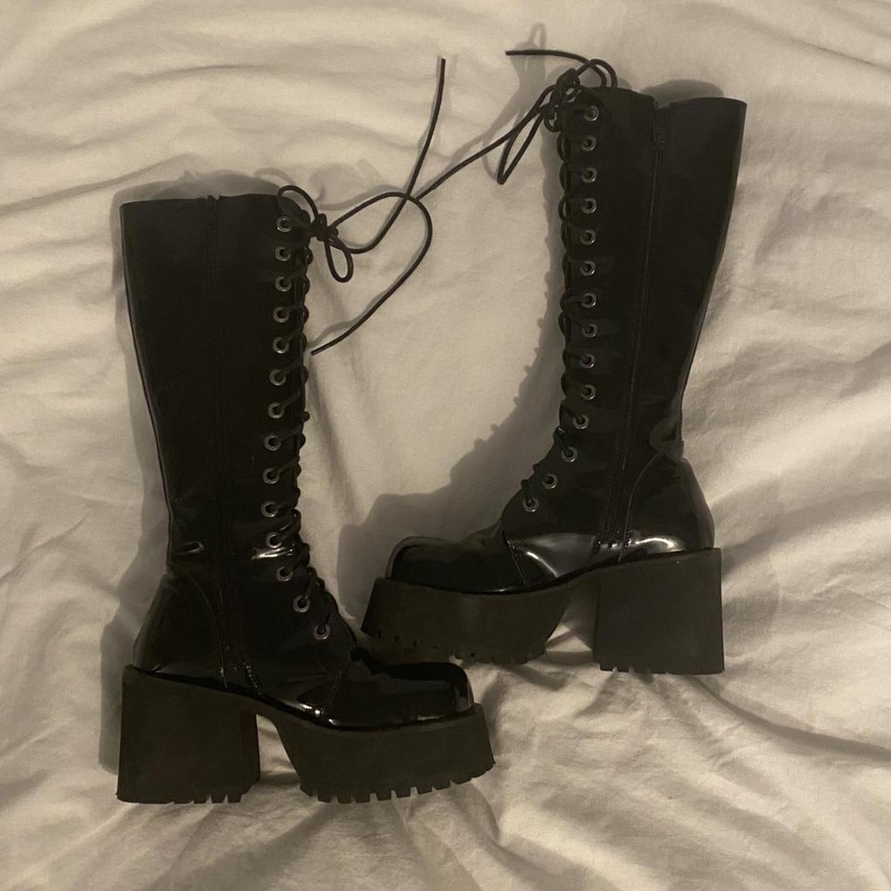 Unif trinity boots! 🖤 in a size 7 (sold out on the... - Depop