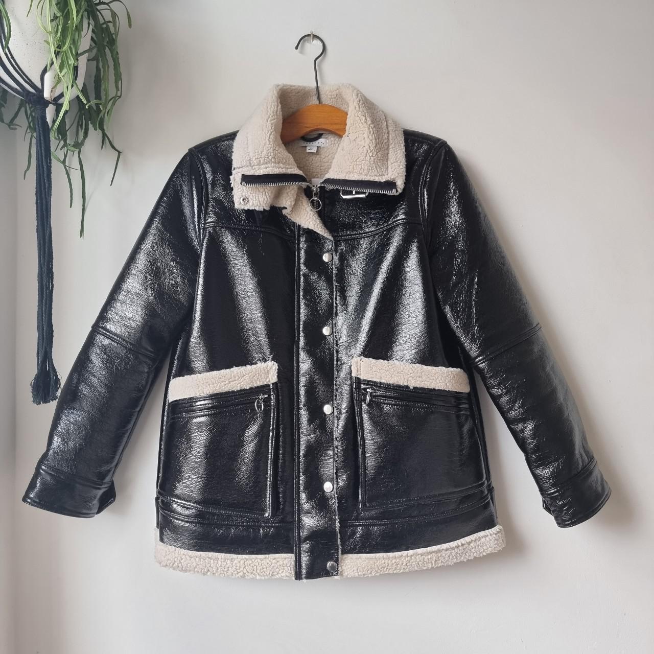 patent aviator jacket