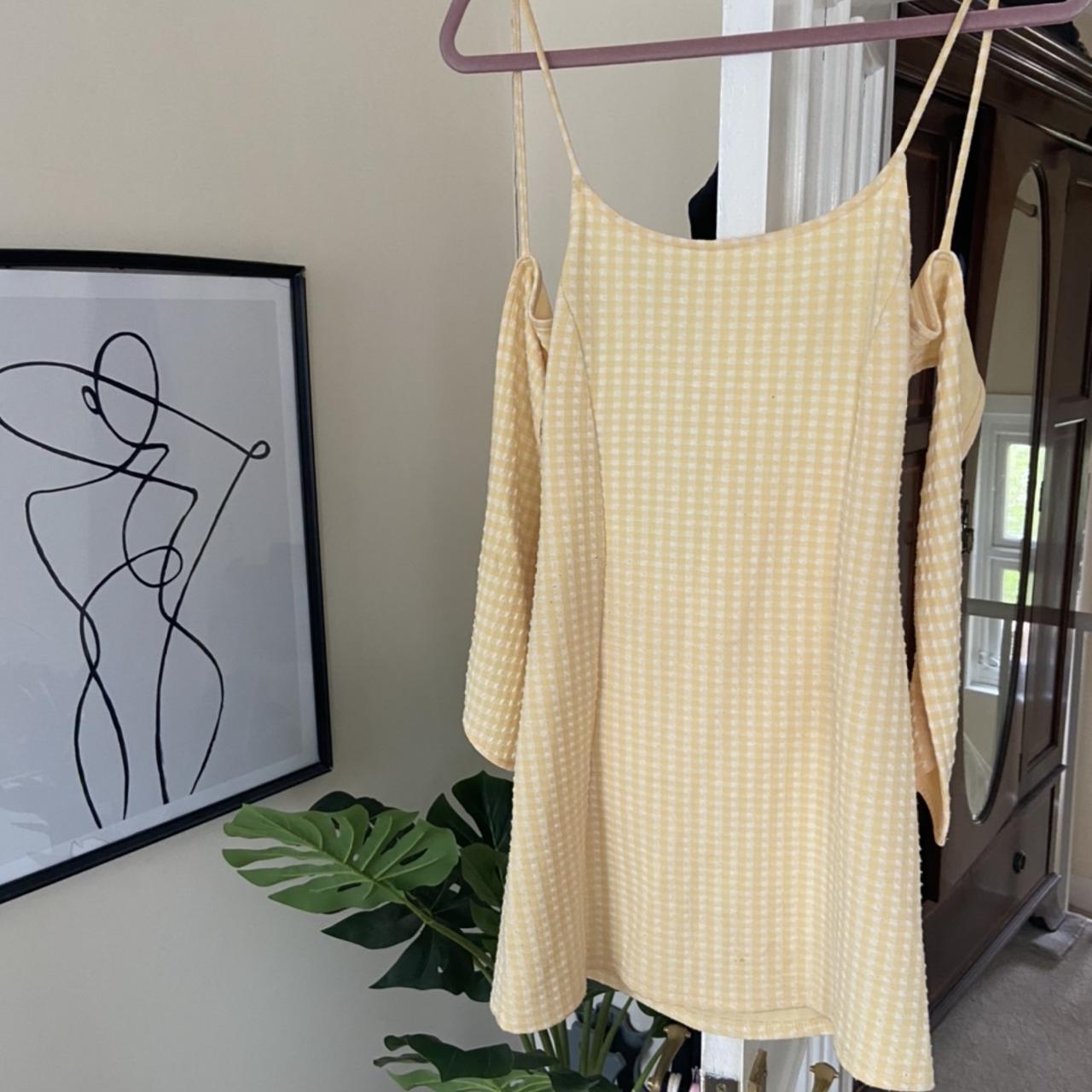 Topshop yellow deals gingham dress