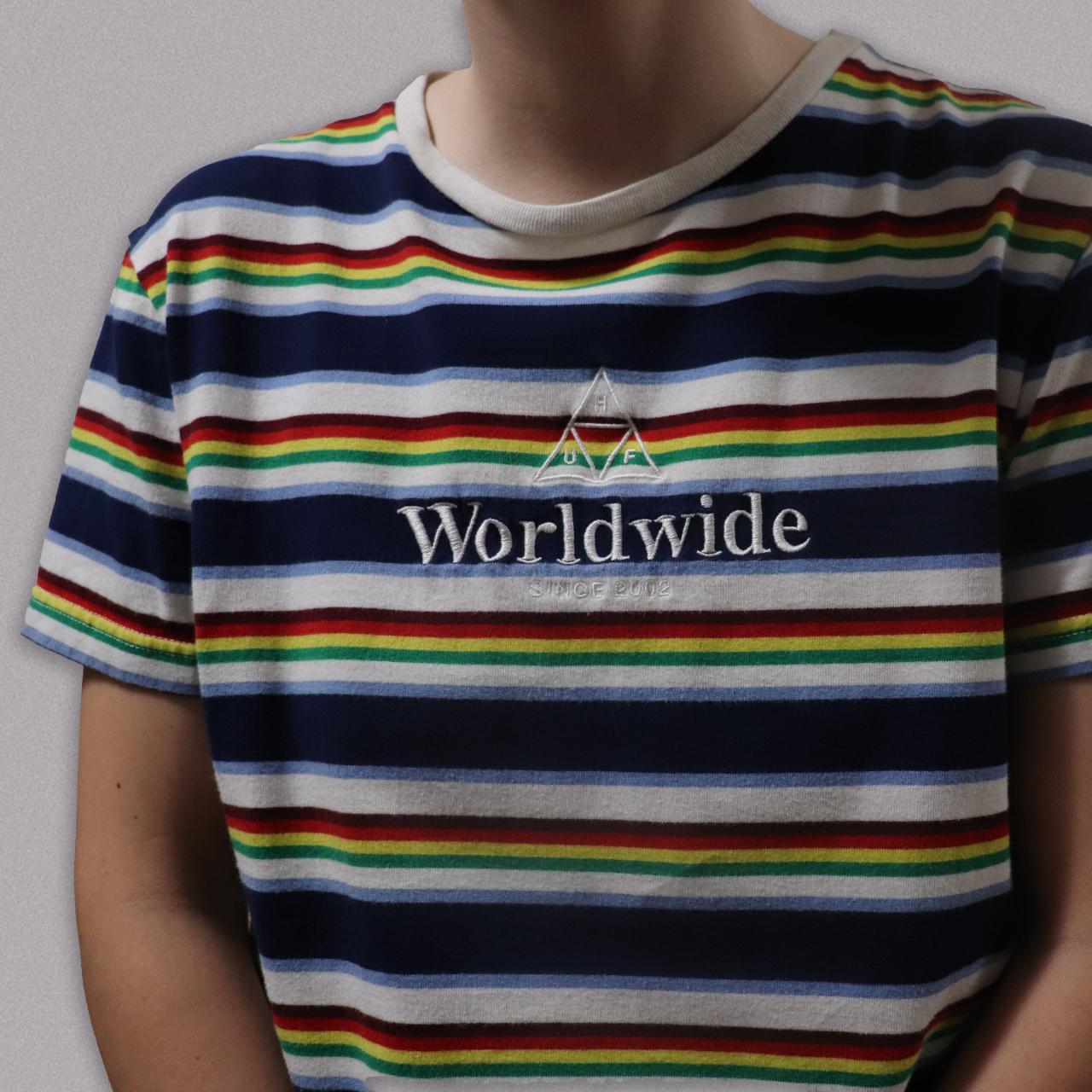 Huf worldwide cheap striped shirt