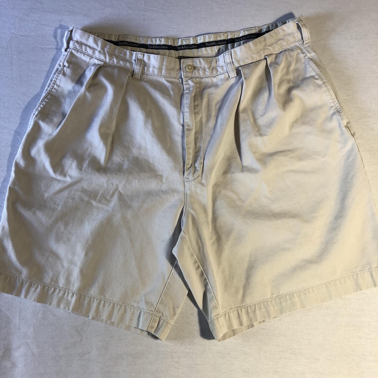 Ralph Lauren Polo mens pleated shorts Size -... - Depop