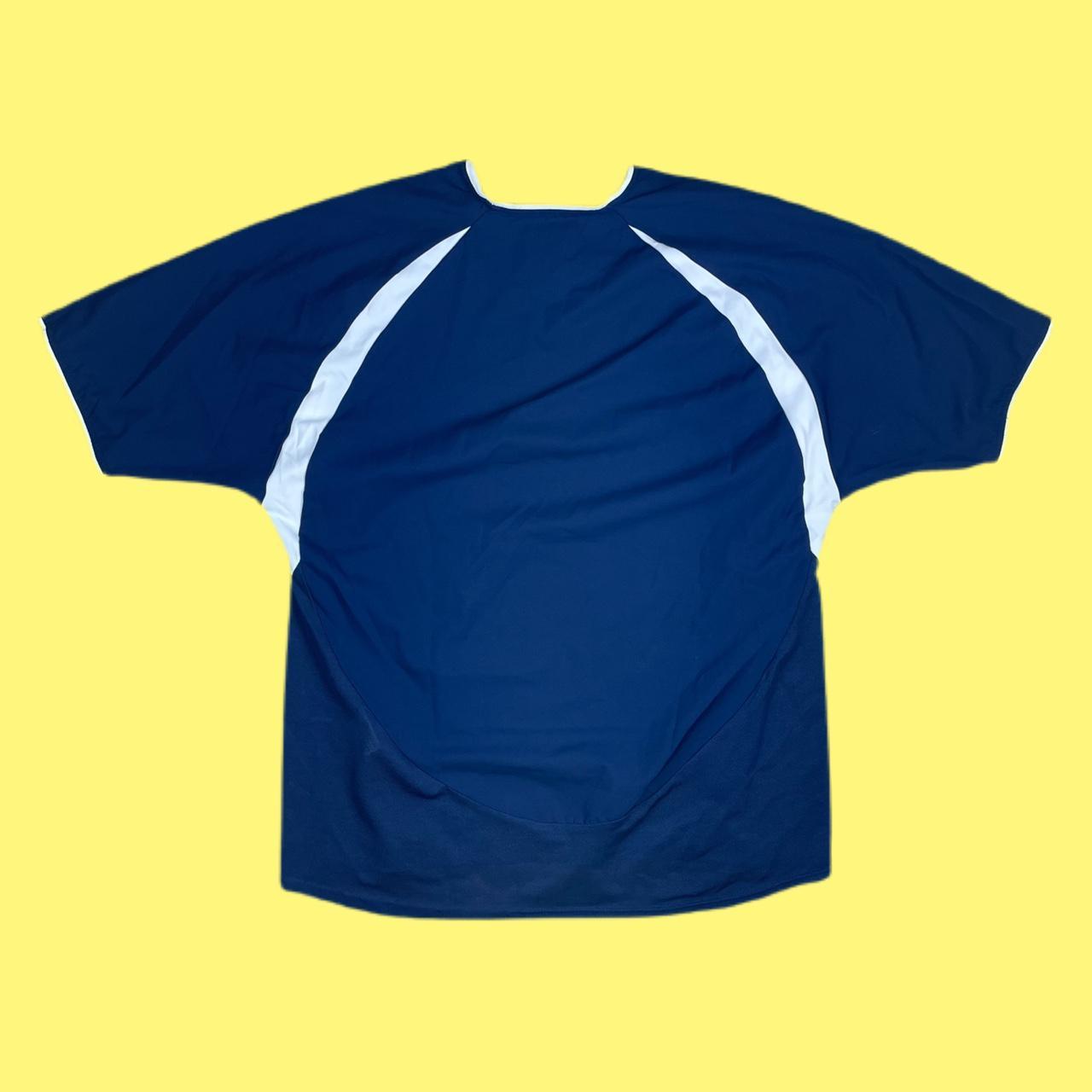 Diadora Men's Navy and Yellow T-shirt | Depop