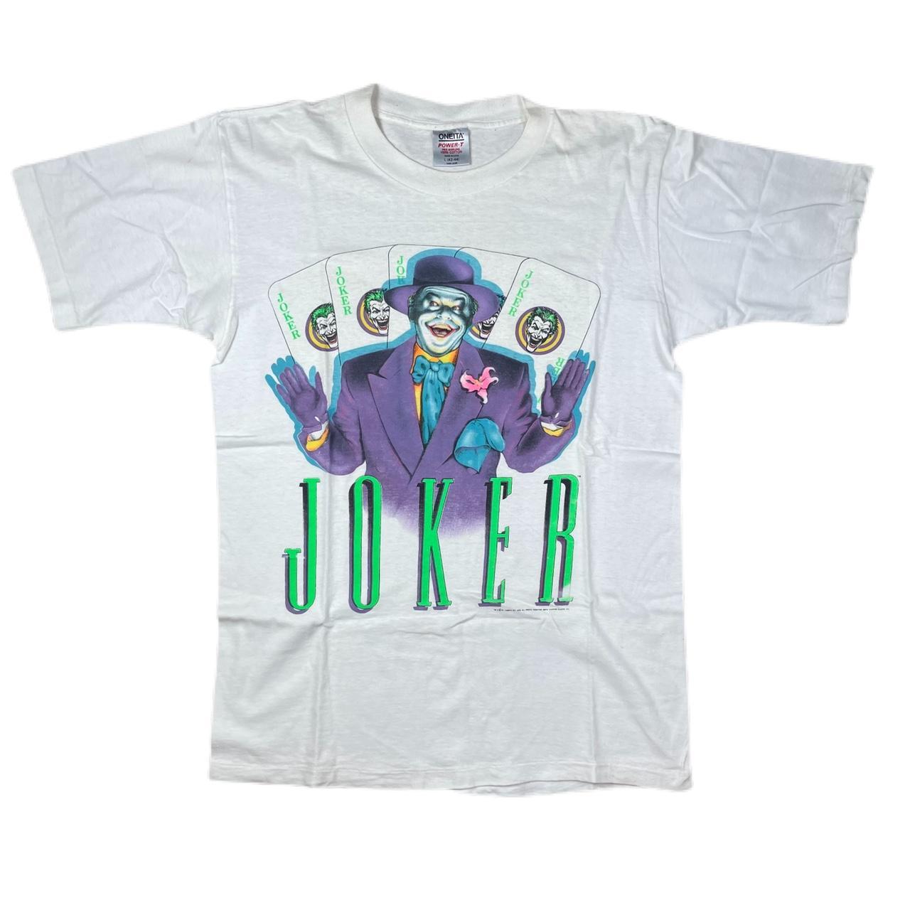 Vintage 1989 Batman Joker Jack Nicholson T-shirt... - Depop