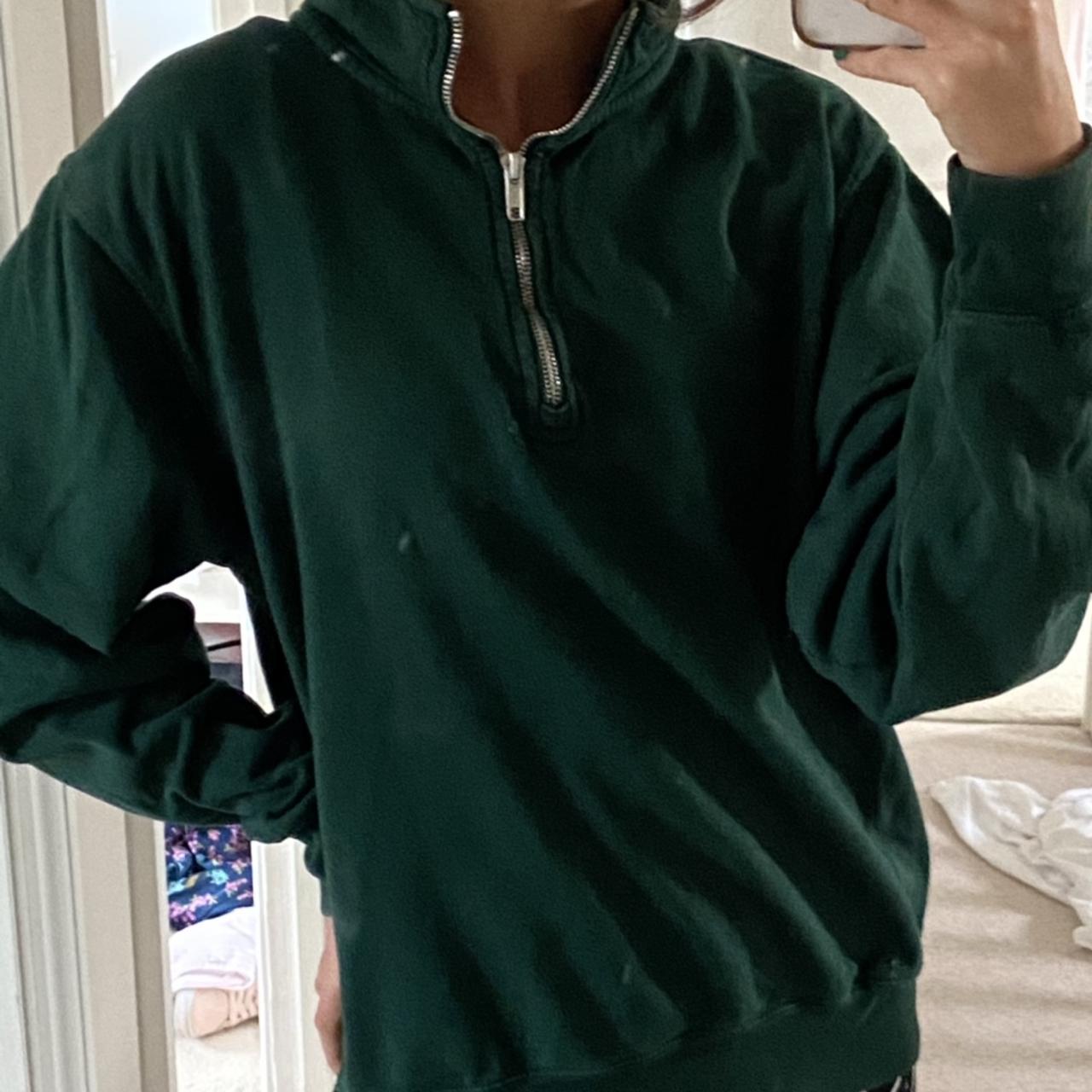 Brandy melville sale green quarter zip