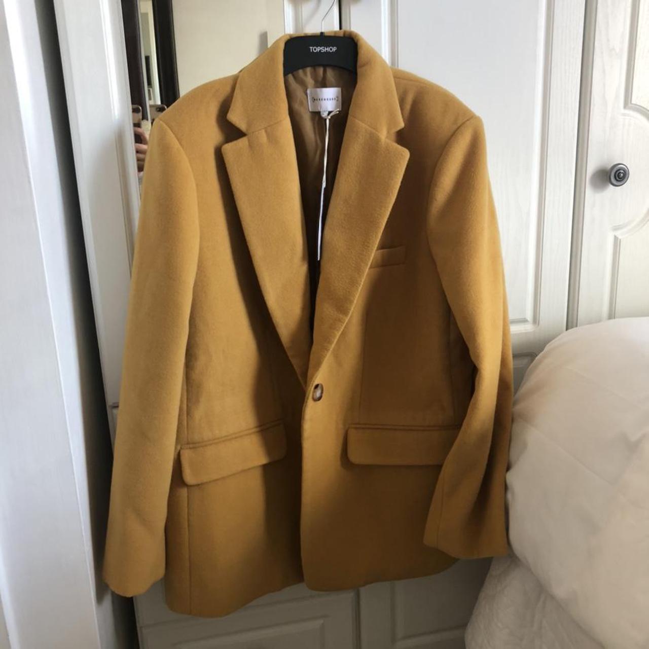 warehouse mustard coat