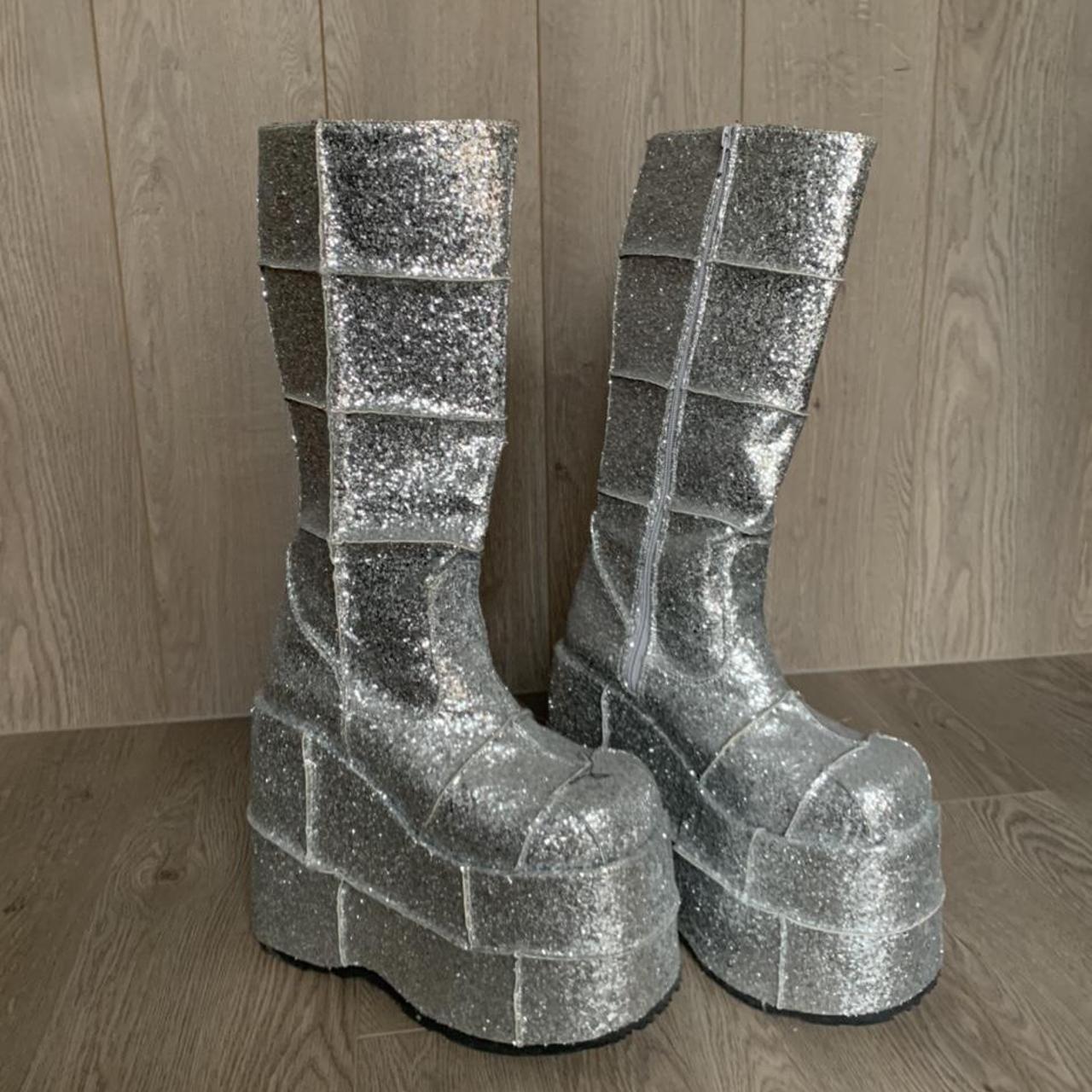 Demonia deals glitter boots