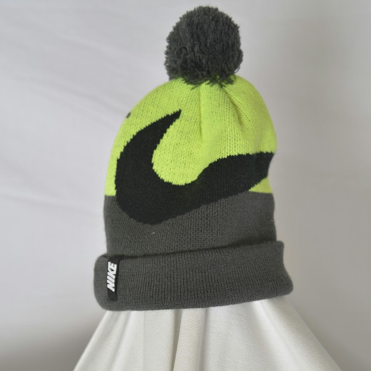 neon green nike beanie