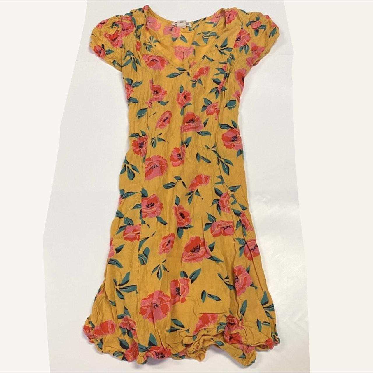 billabong yellow floral dress