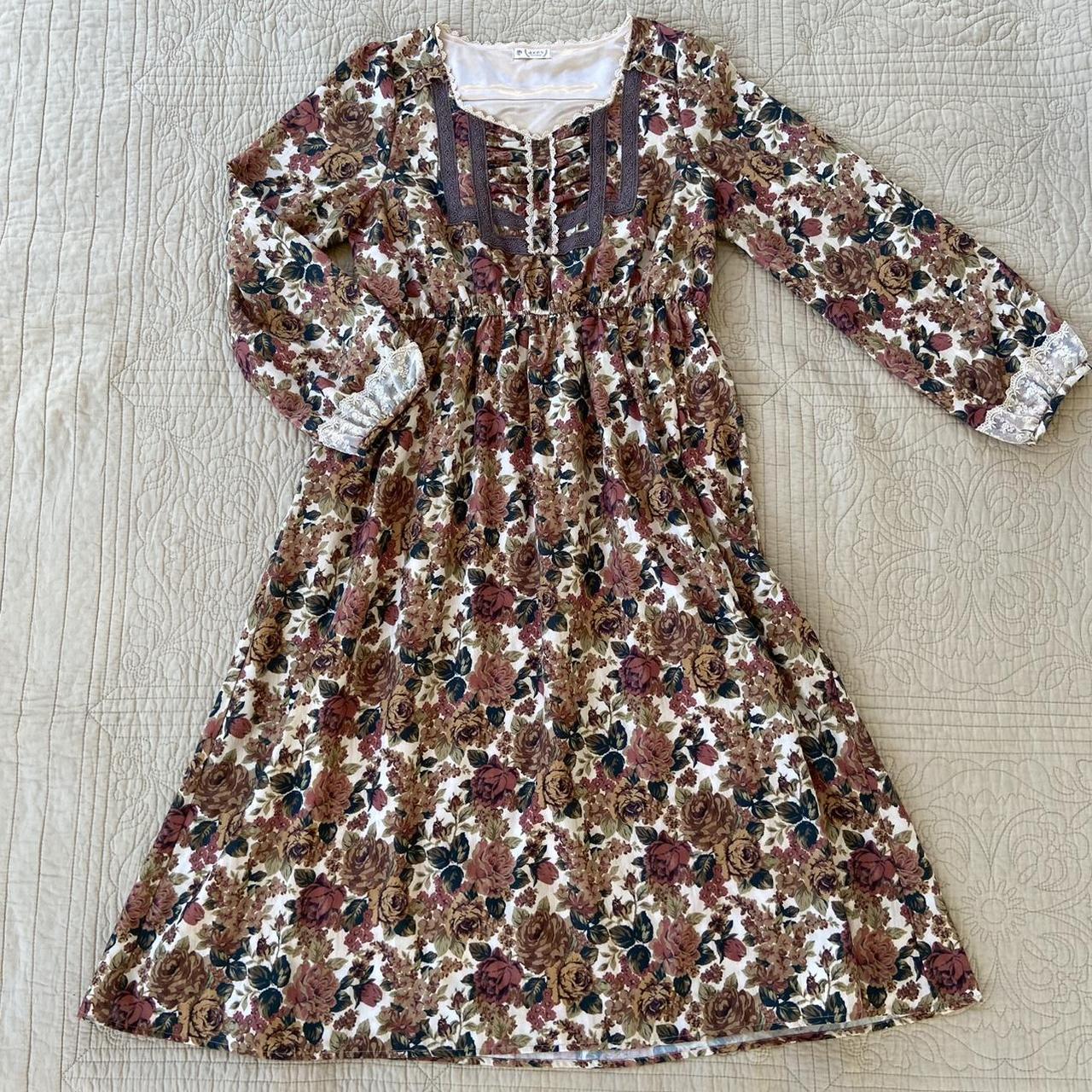 Prairie, Floral Cottagecore Dress Lovely longsleeve... - Depop