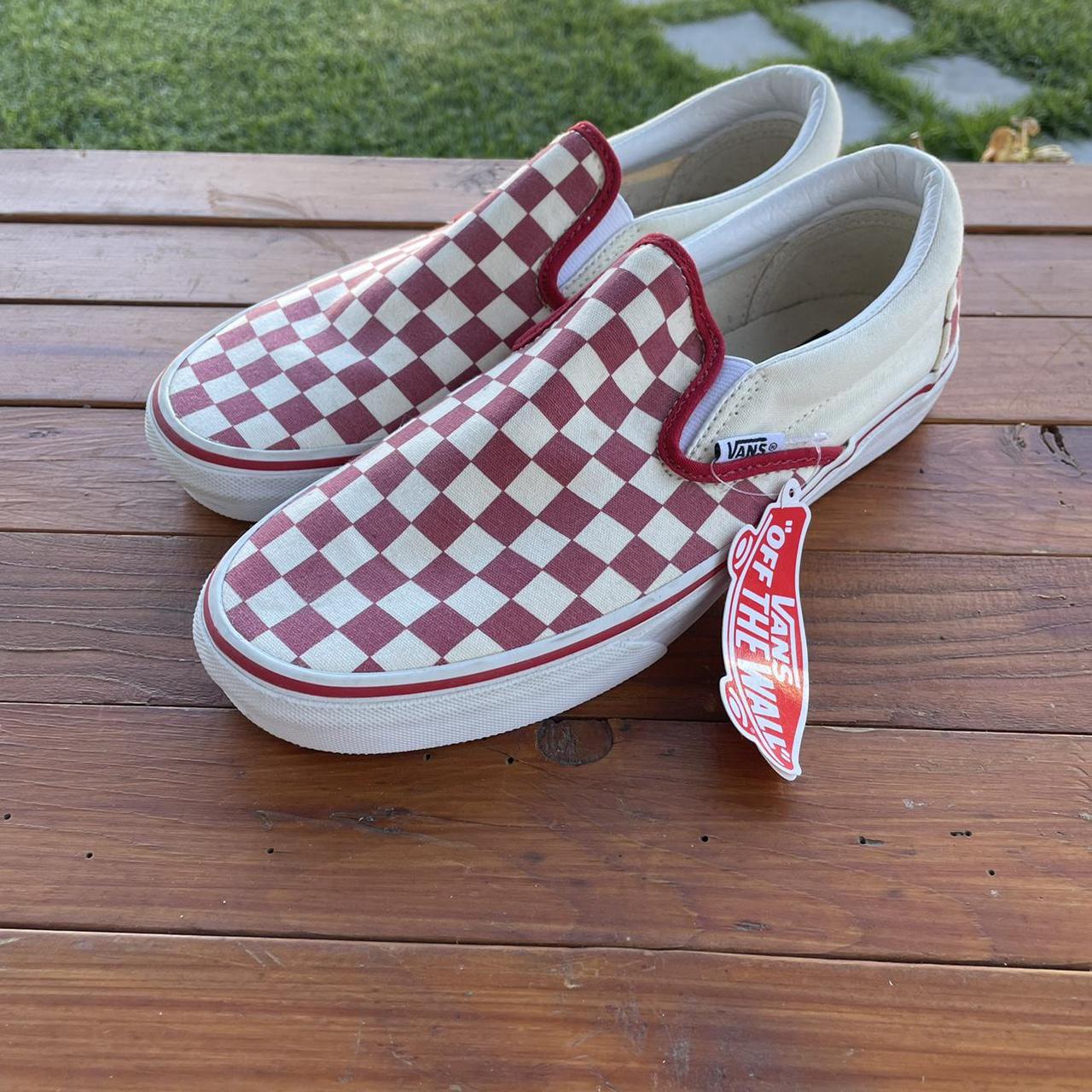 Custom checkered clearance slip on vans