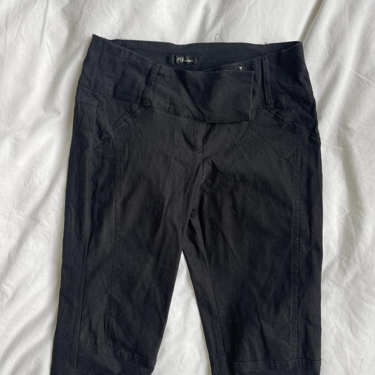 Jane Norman low waisted black jeans Size 10 Fits 8-10 - Depop