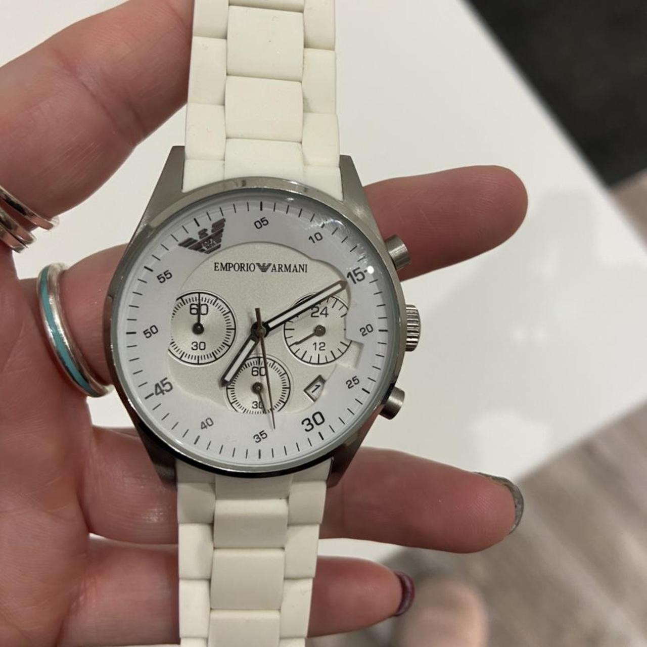 Ladies Armani Watch Case Stainless Steel Strap... Depop