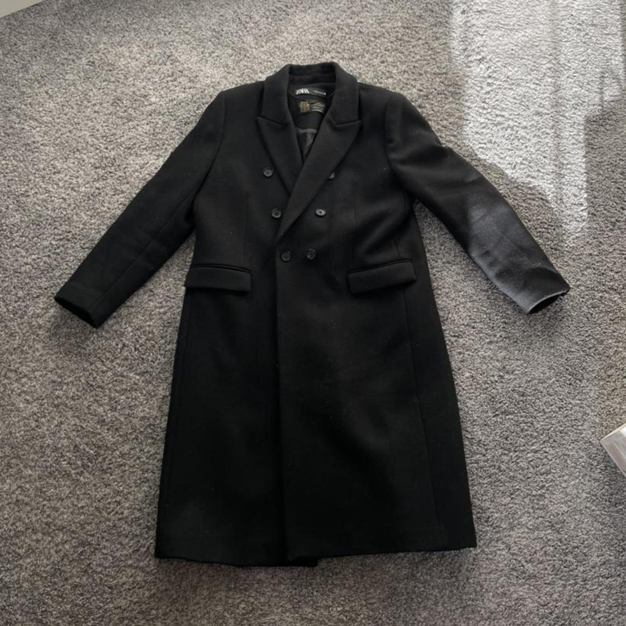 zara manteco coat black