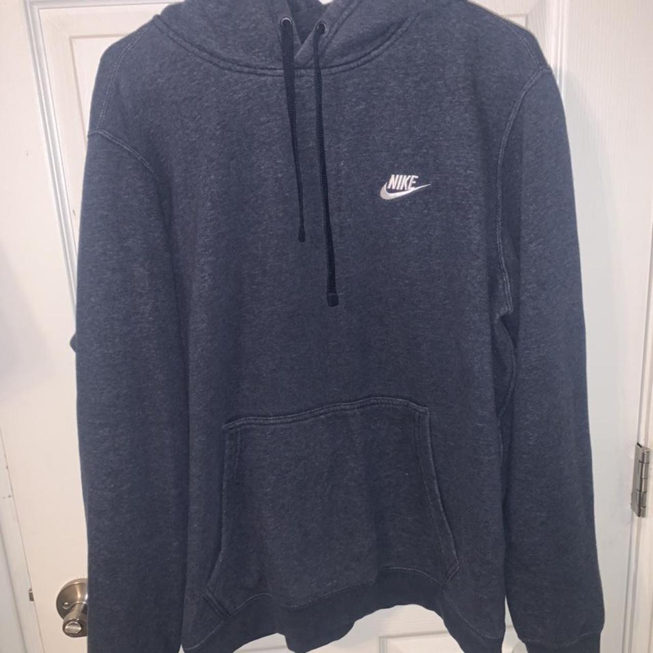 Navy Blue Nike Hoodie -no flaws -size: Men/Woman’s... - Depop