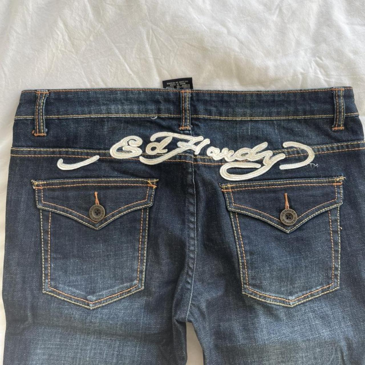 Vintage low rise, Ed Hardy Jeans ☠️ 🌸 ️ 💐 - Depop