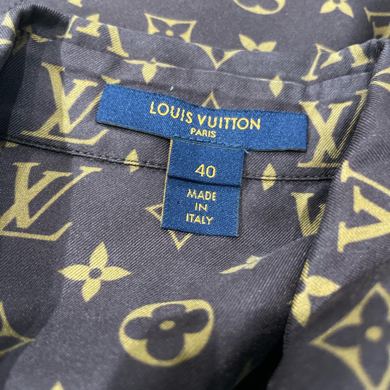 Authentic Louis Vuitton pale blue cotton button-down - Depop