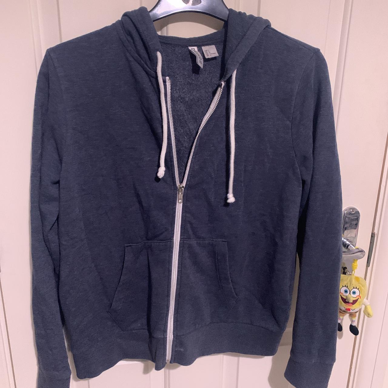 h&m divided navy zip hoodie great condition seen... Depop