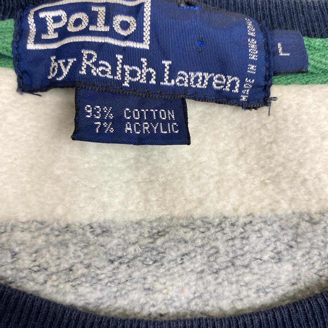 Amazing Vintage Polo Ralph Lauren Striped Sweatshirt - Depop