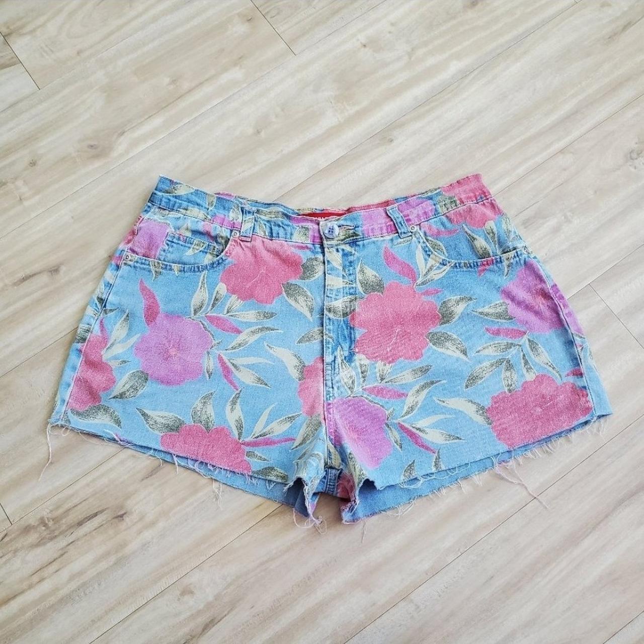Women's Blue and Pink Shorts | Depop