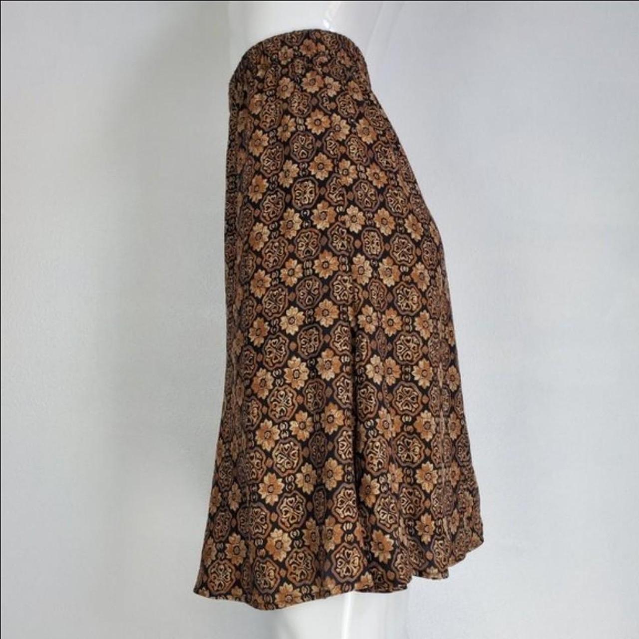 *Vintage 90's Brown Floral Skirt Vintage 90's Chaus... - Depop