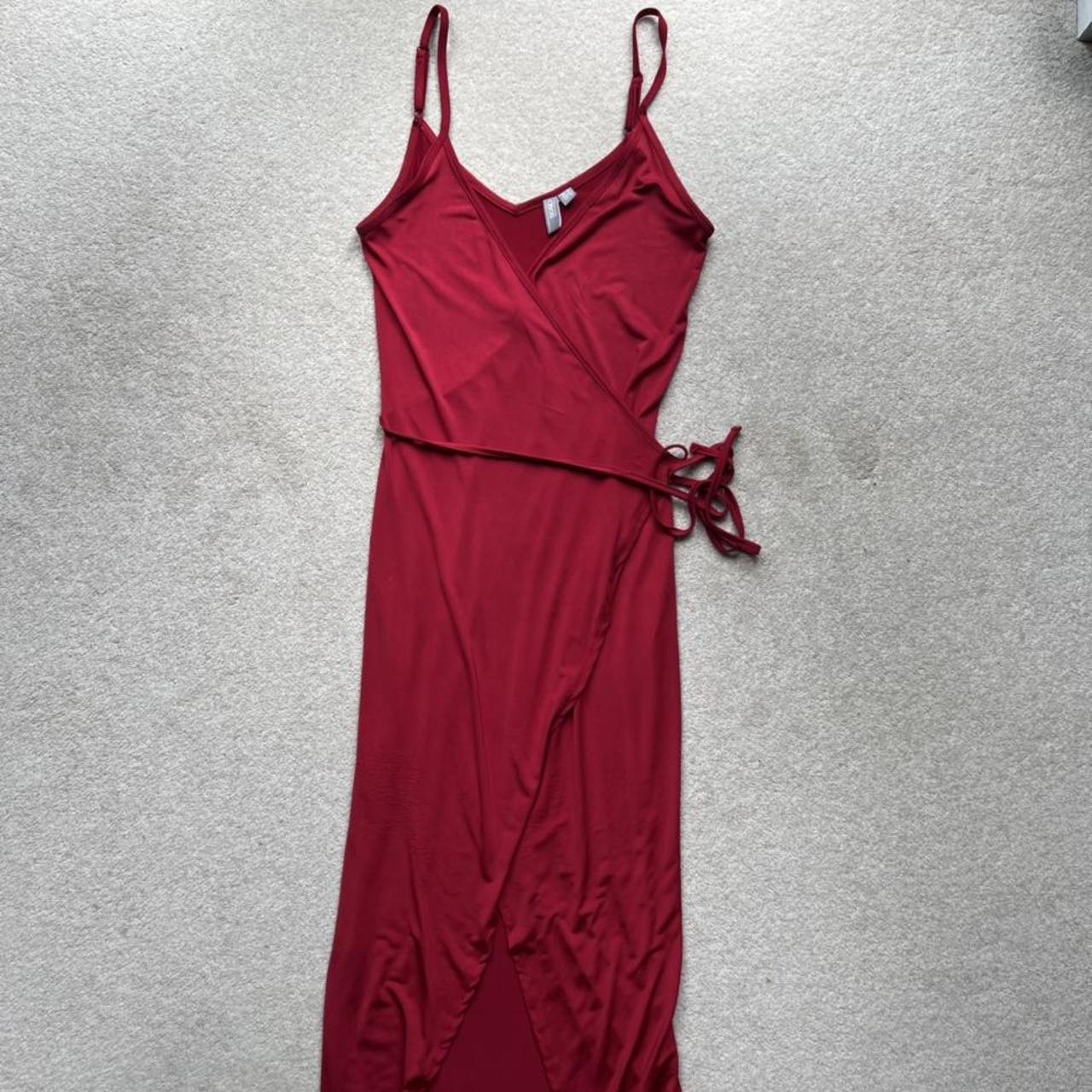 ASOS red wrap dress with tie waist. Stretchy... - Depop