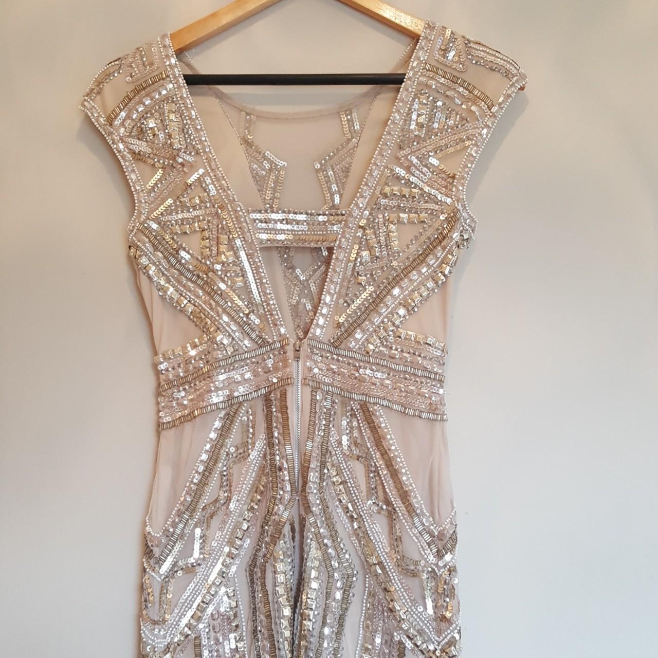 Miss Selfridge Gold Sequin Dress RRP £100 Size | Depop