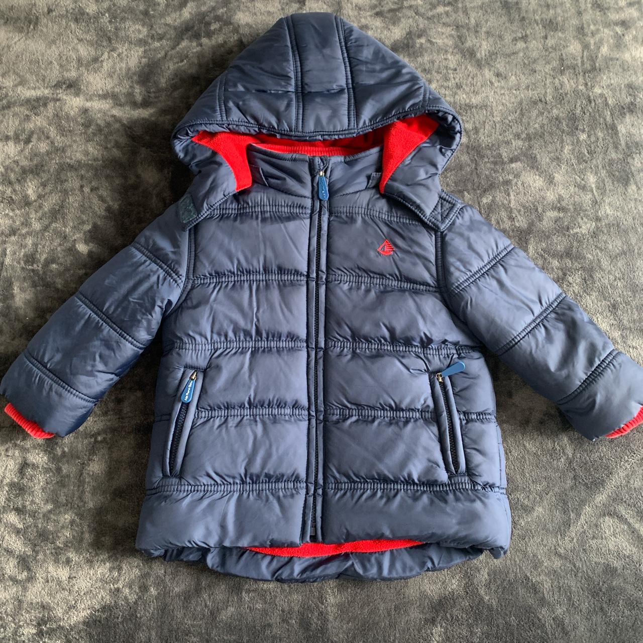 JoJo Maman Bebe Navy Puffer Size 18-24m Depop