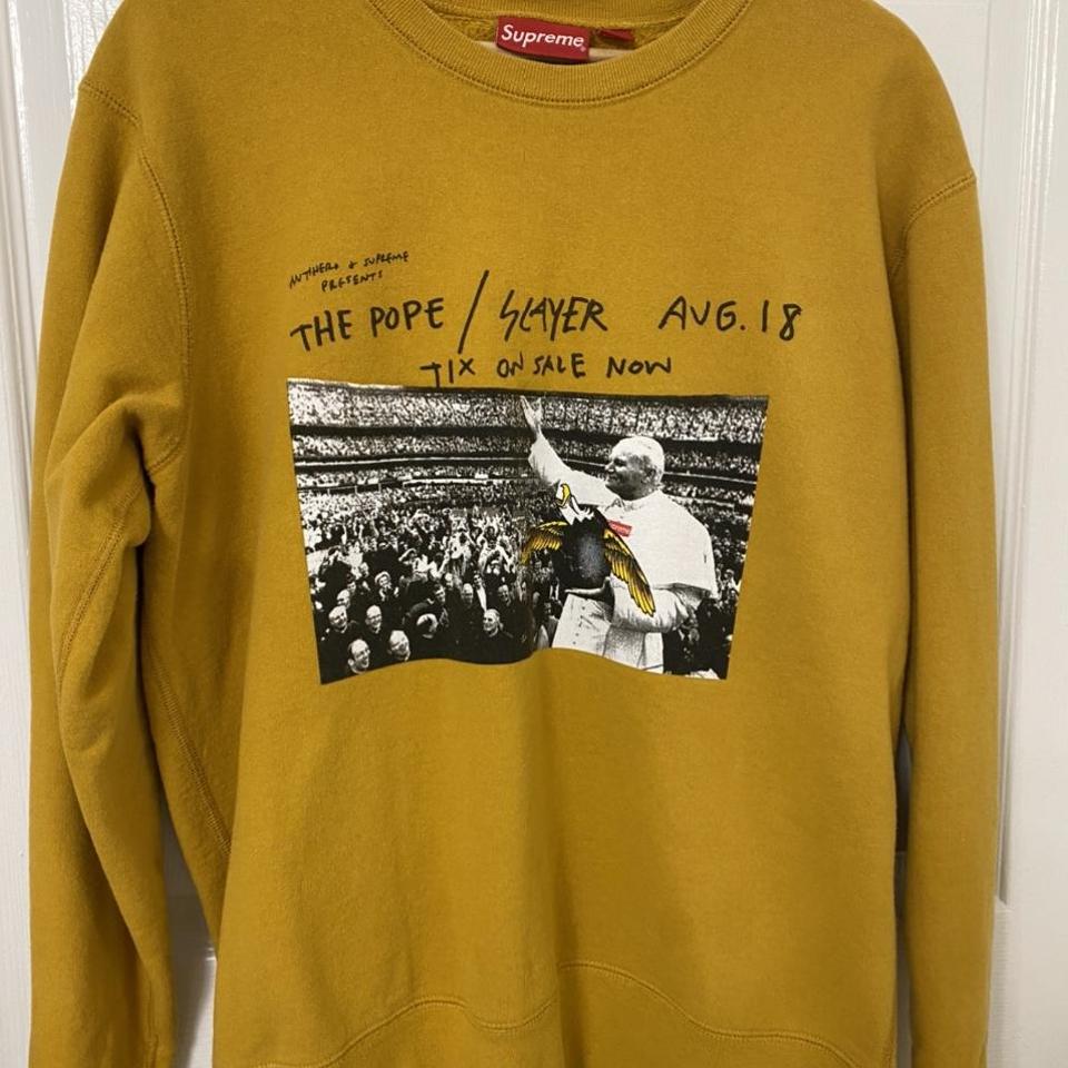 Supreme Antihero Pope Slayer Sweatshirt 8/10... - Depop