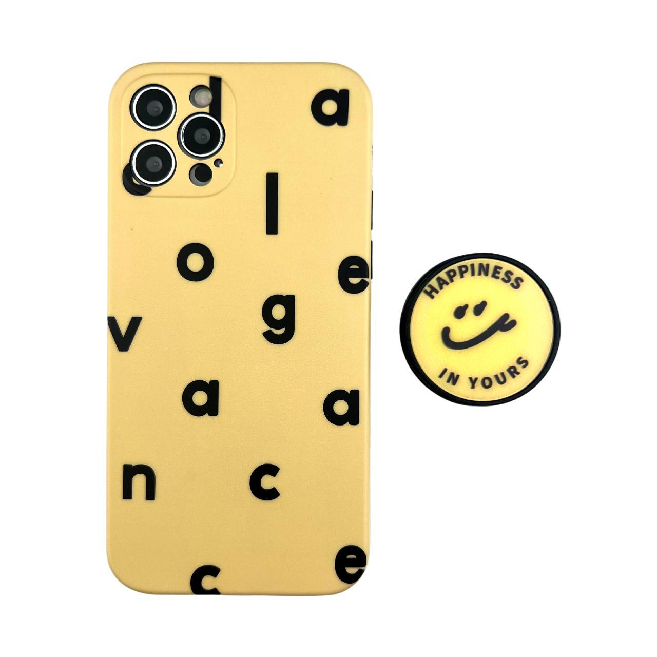 Yellow and Black Phonecases Depop