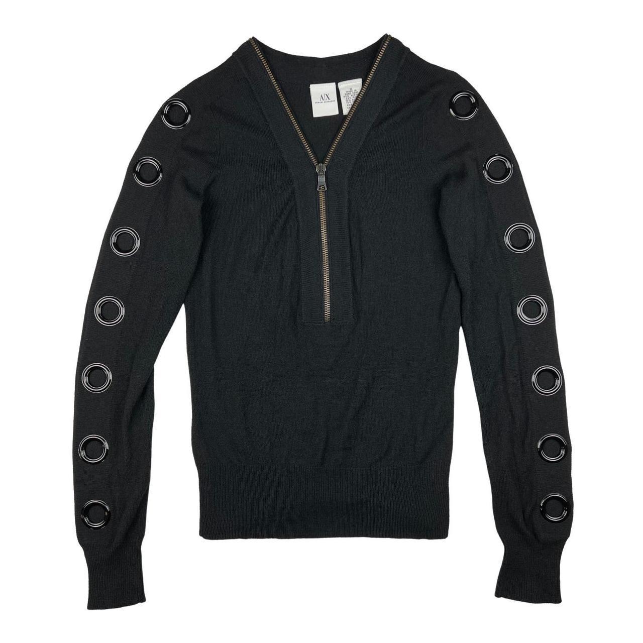 Armani Exchange Circle Sleeve Zipper Hem Sweater ️... Depop