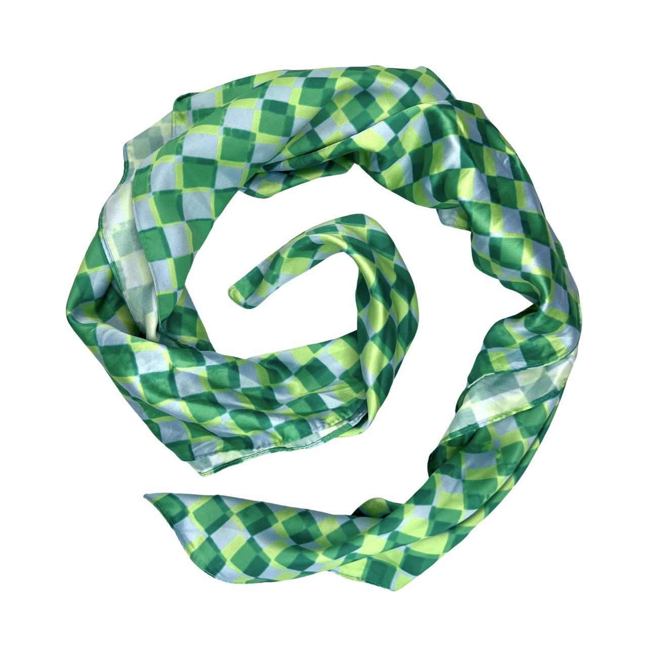 BP Checkered Faux Silk Scarf Multiuse Square NWT... Depop