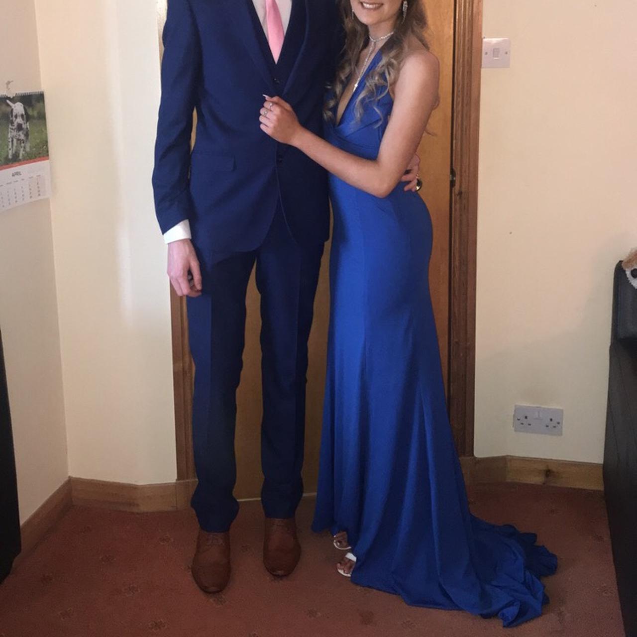 Royal blue prom shop dress and tux