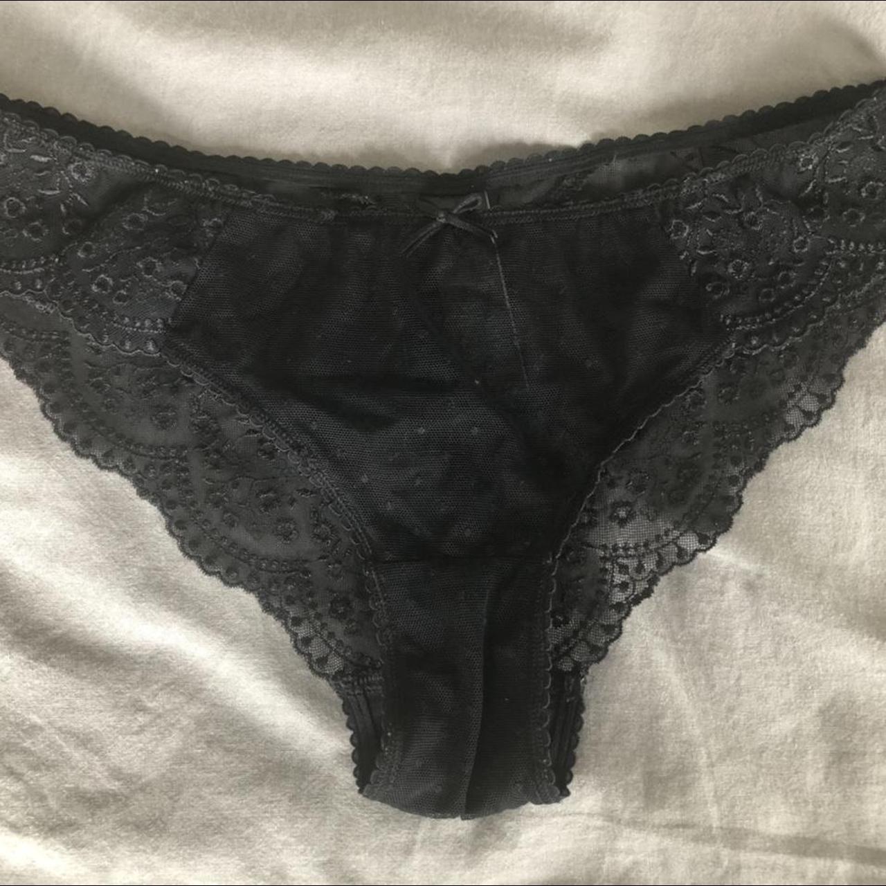 M&S Black Lace Knickers Beautiful intricate... - Depop