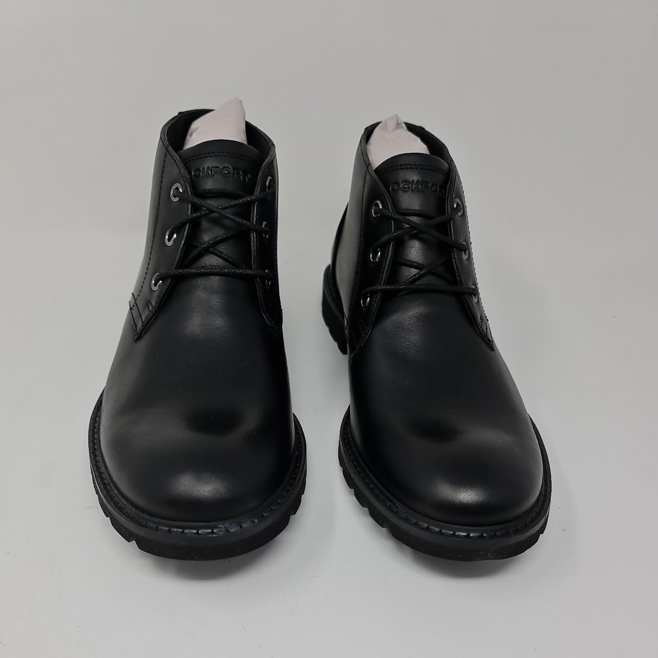 NEW - Rockport Mens S&R Black Leather Chukka Boots -... - Depop