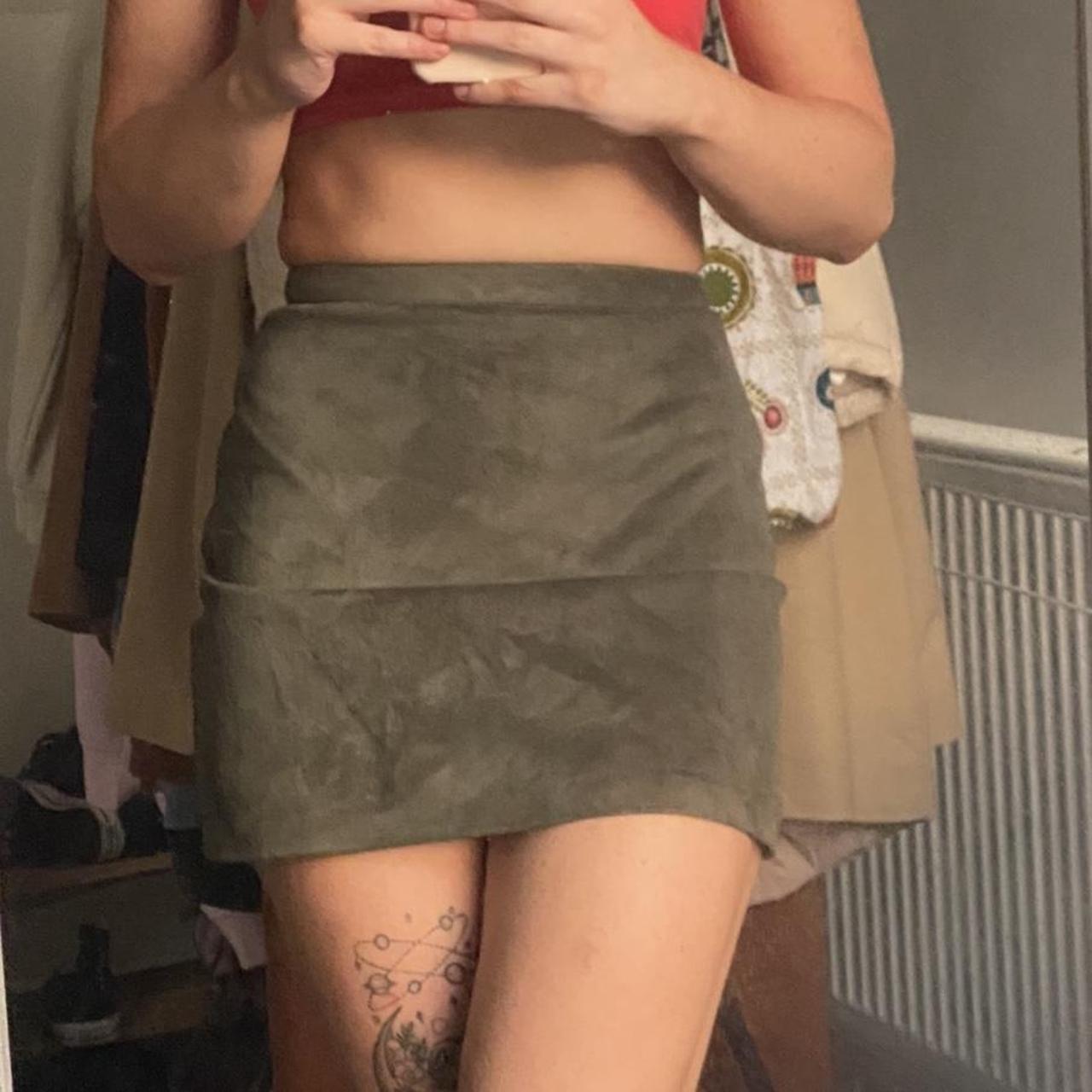 Khaki green skirt primark hotsell