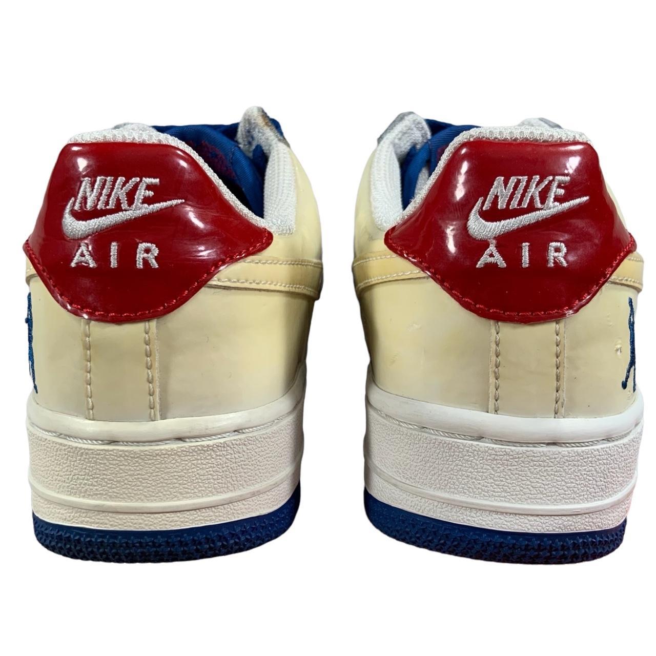 Vintage Nike Air Force 1 Low Sheed Blue Jay White... - Depop