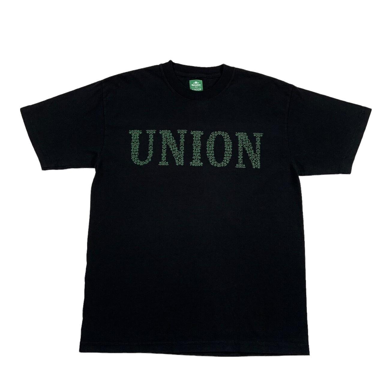 Union LA Men's Black and Green T-shirt | Depop