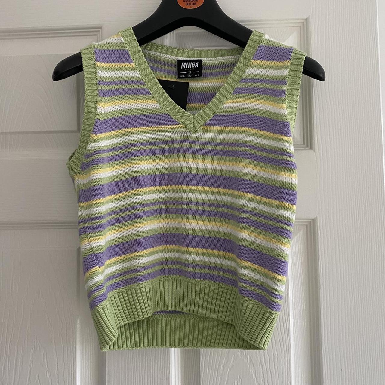 Minga London pastel striped sweater - size XS - - Depop