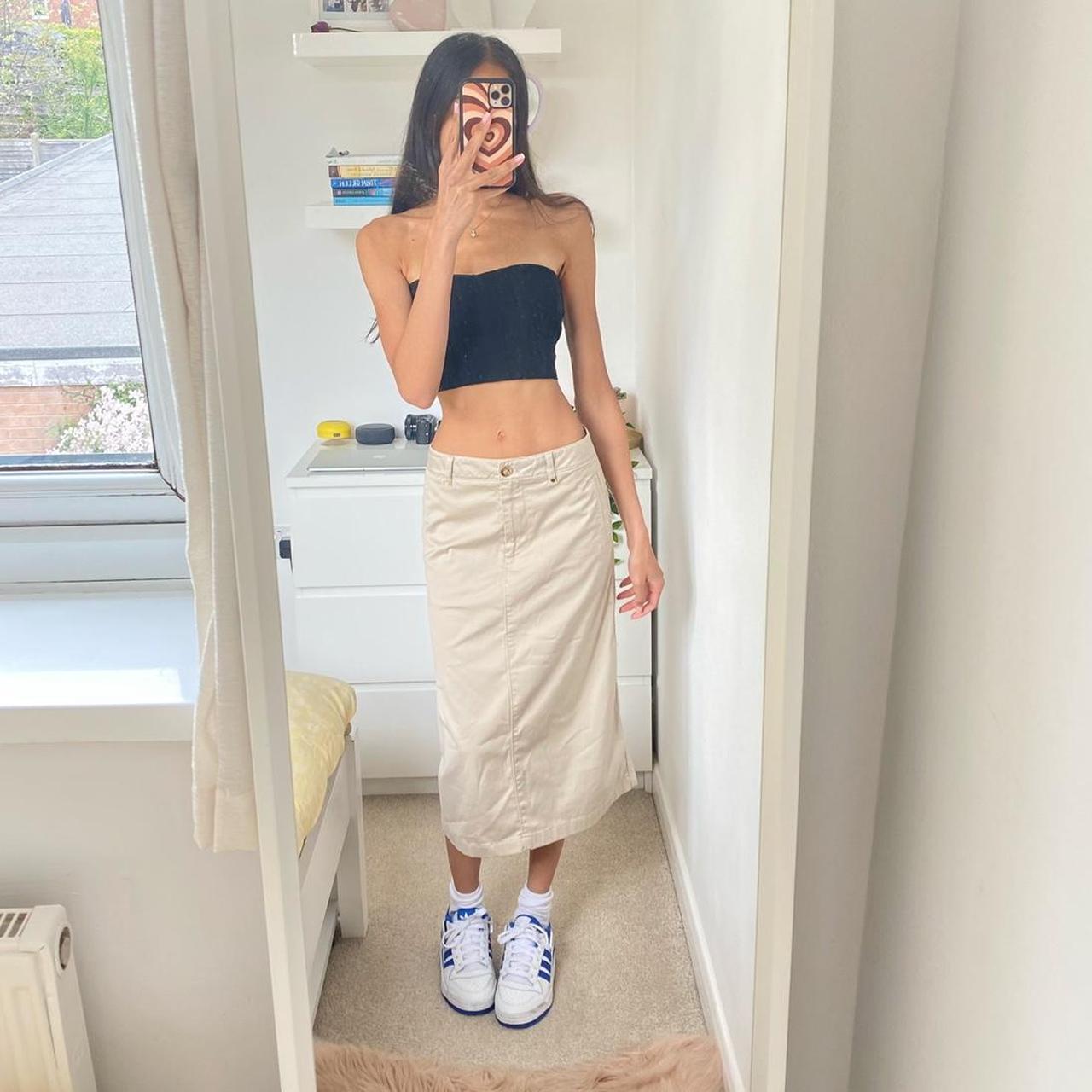 Beige Cargo Skirt - brand is old label Per Una (M&S)... - Depop