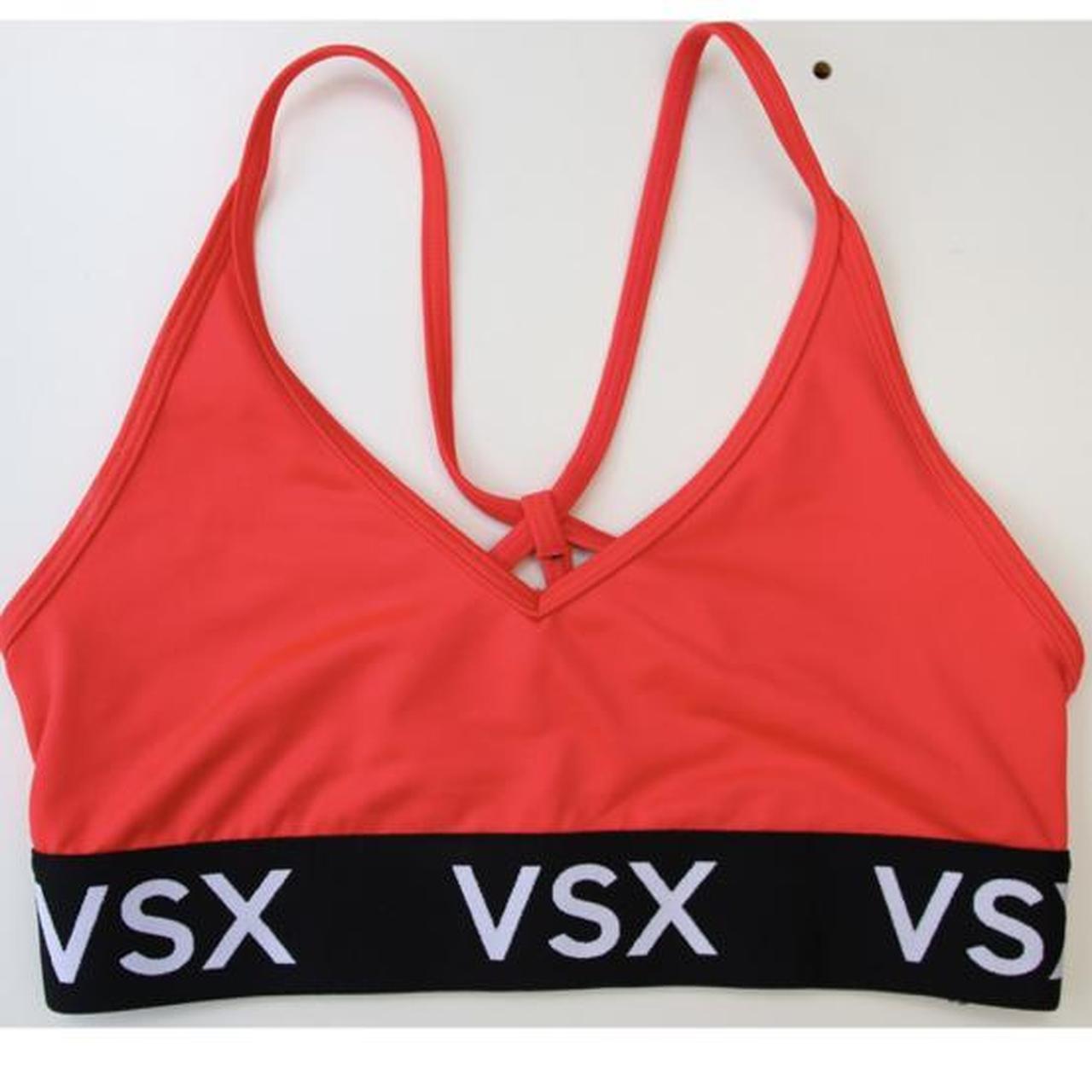 Victoria's Secret red sports bra sexy v neck shape - Depop