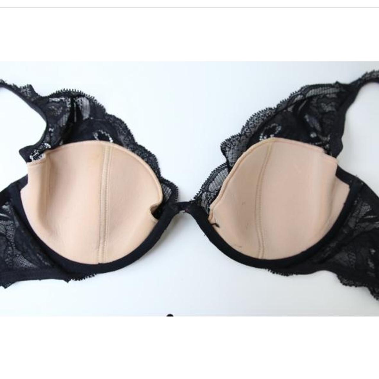 Calvin Klein black lace bra 32c Like new Price is - Depop