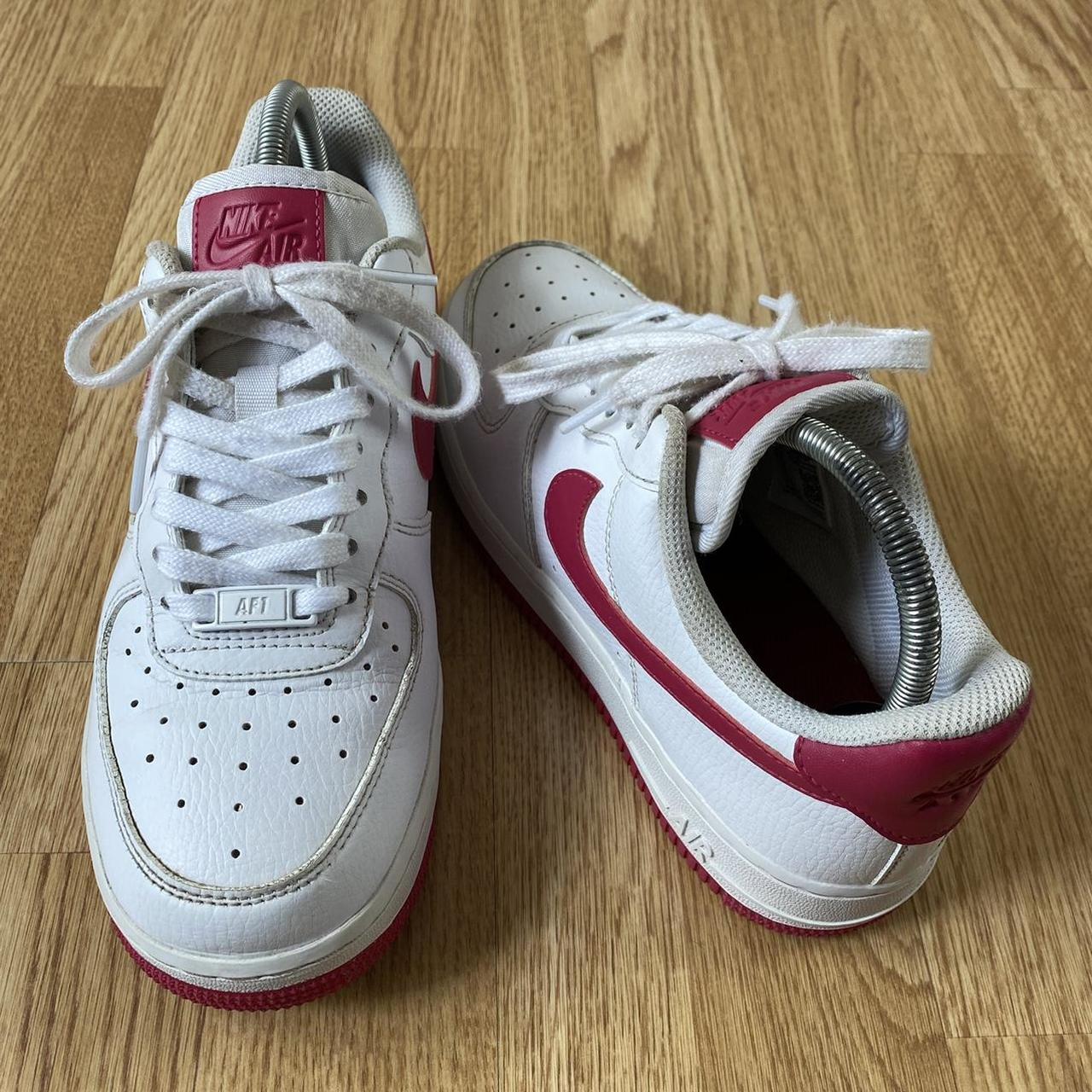 Nike Air Force 1 AF1 07 Wild Cherry White Trainers... - Depop