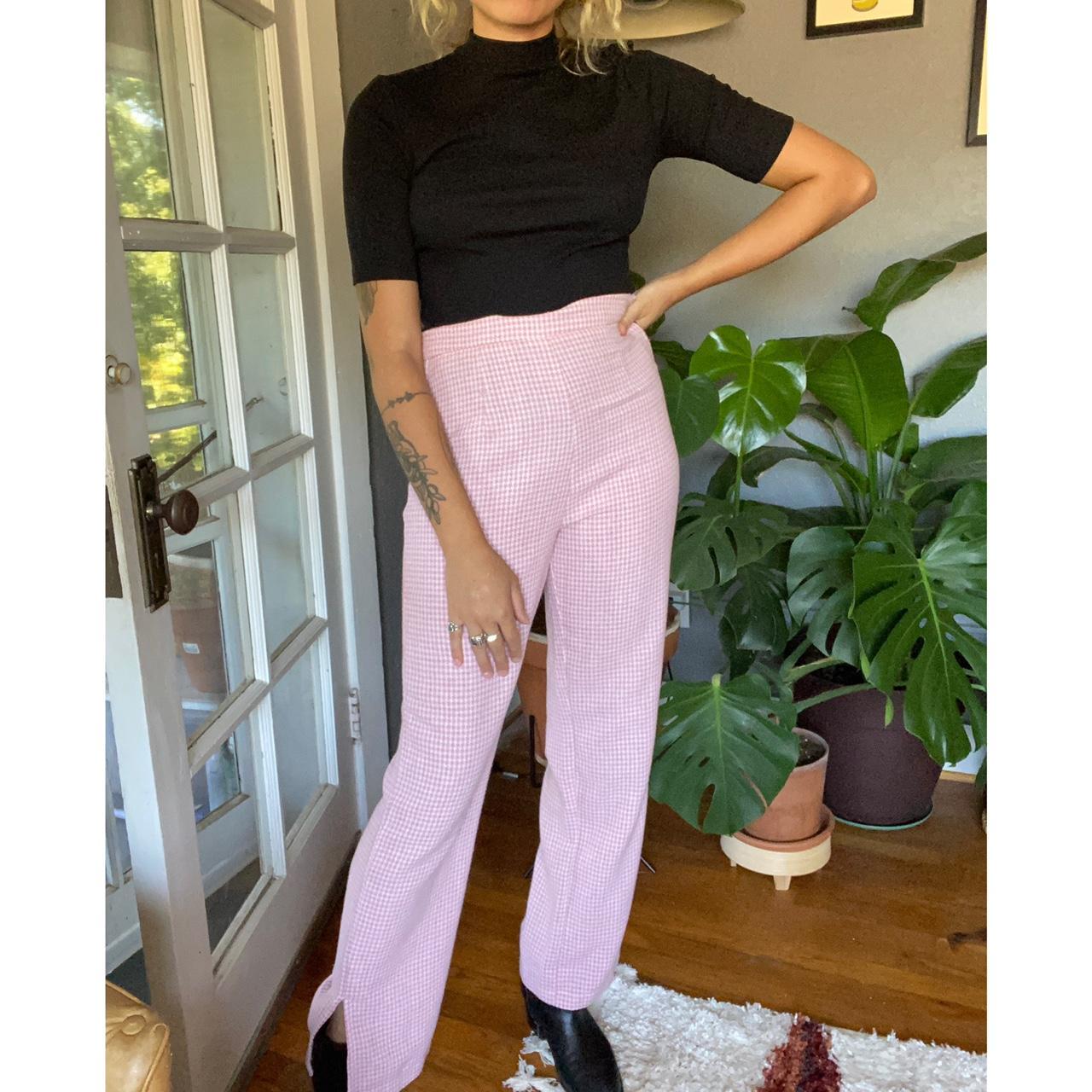 NaaNaa Women's White and Pink Trousers