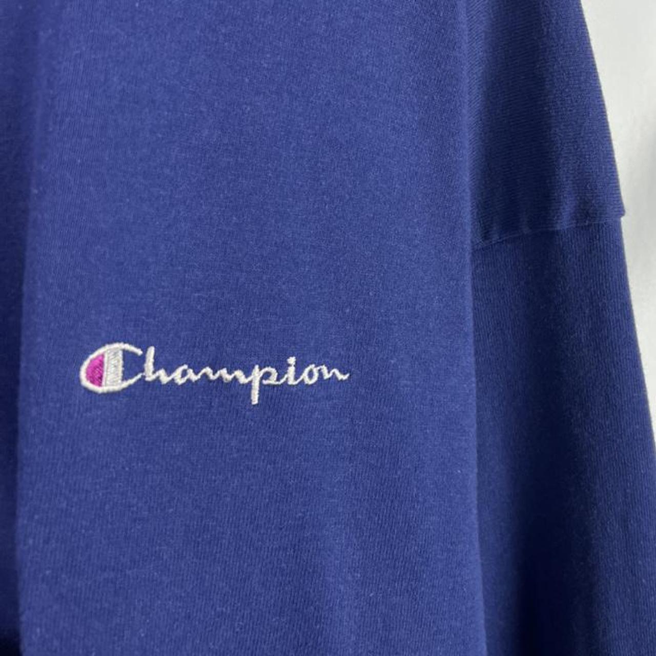 Vintage 90s Champion USA Script Logo Embroidered... - Depop