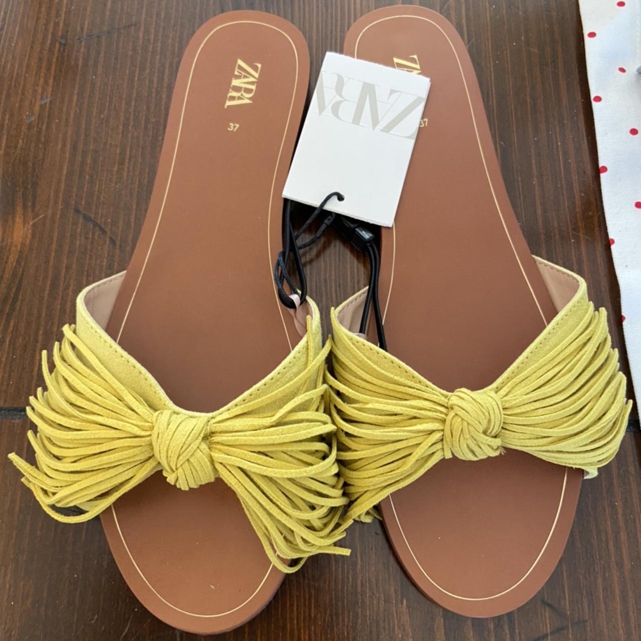 Zara fringe online sandals