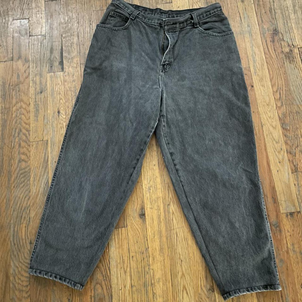 Gitano black/dark grey baggy tapered jeans... - Depop