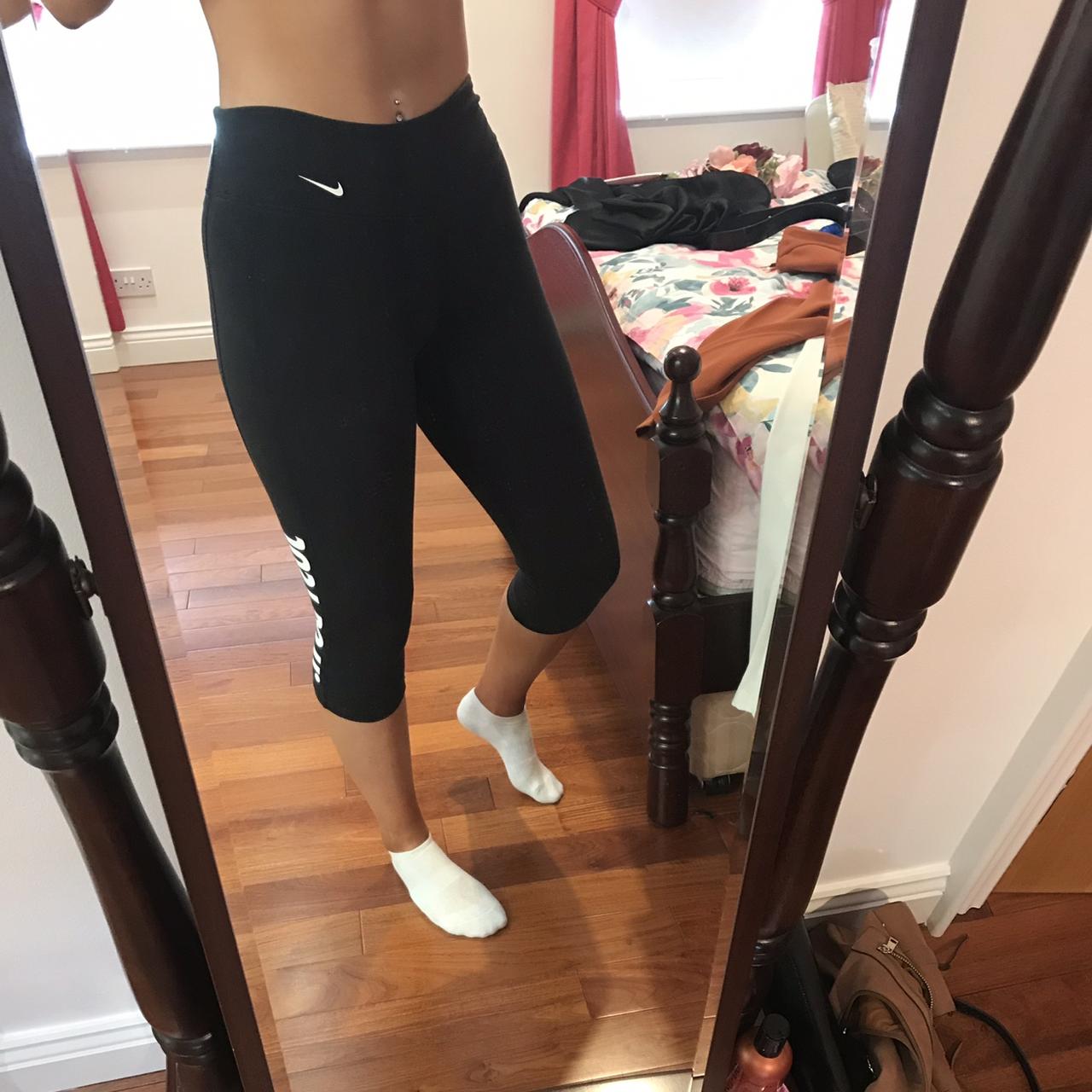 Nike high waisted leggings “Just do it” on the - Depop