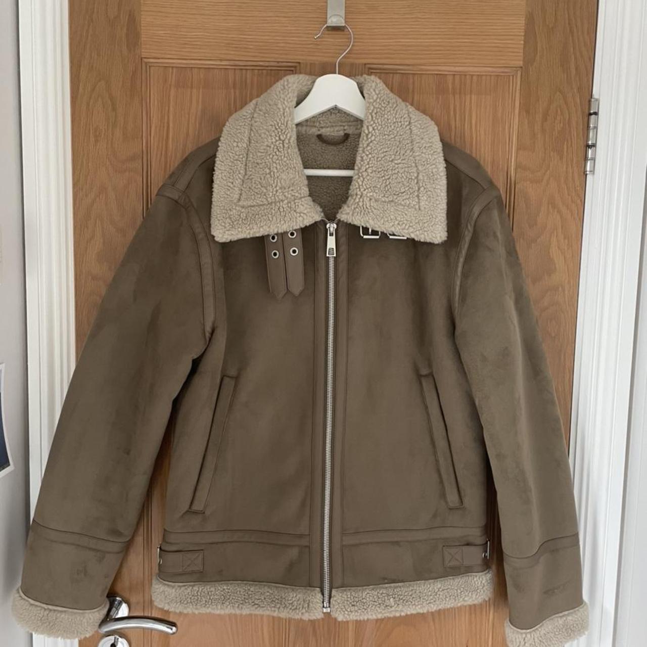 zara mens shearling coat