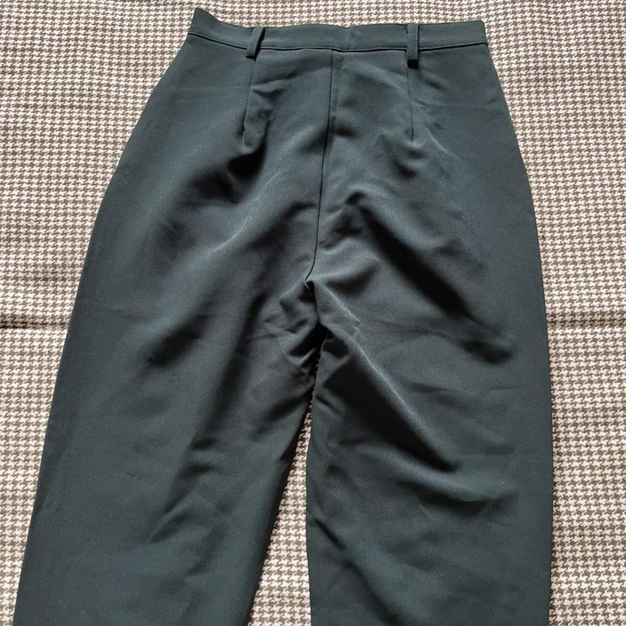 showpo-bottle-green-pants-with-single-pleat-on-each-depop